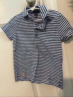 Polo by Ralph Lauren Boys Blue & White Striped Polo